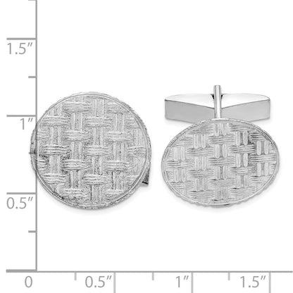 Sterlingsilber Rhodiniert Manschette Knöpfe