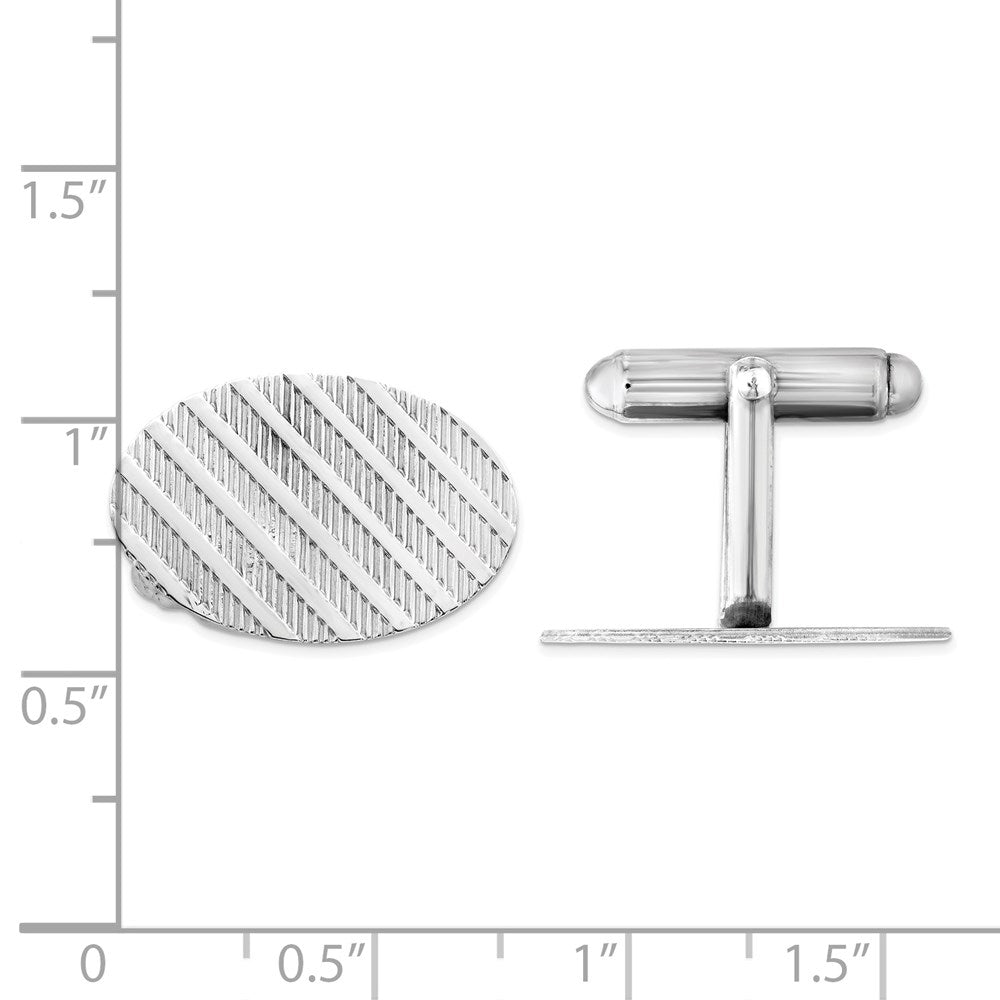 Sterlingsilber Rhodiniert Manschette Knöpfe