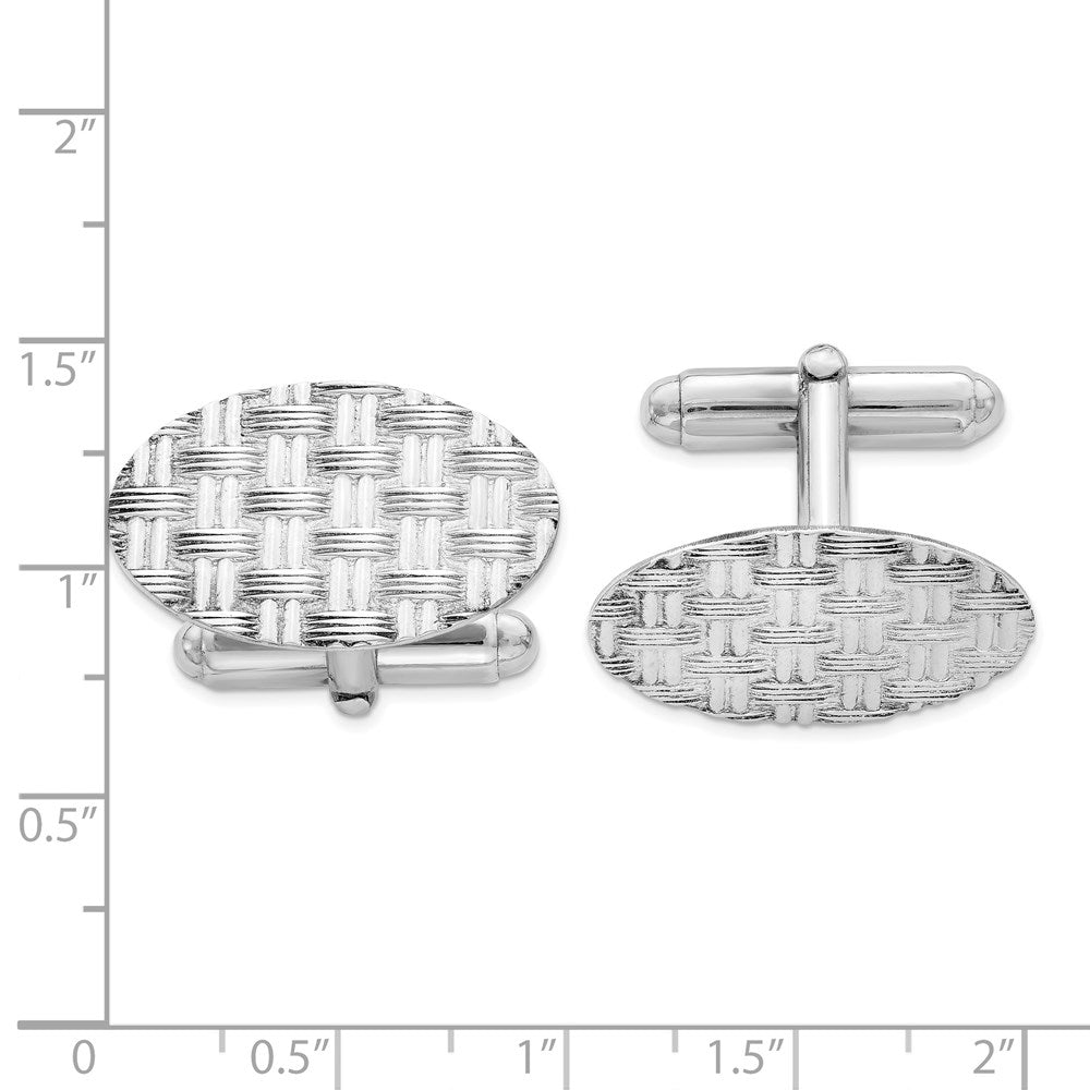 Sterlingsilber Rhodiniert Manschette Knöpfe