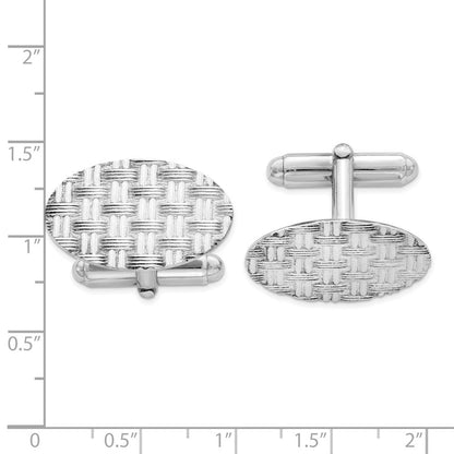 Sterlingsilber Rhodiniert Manschette Knöpfe