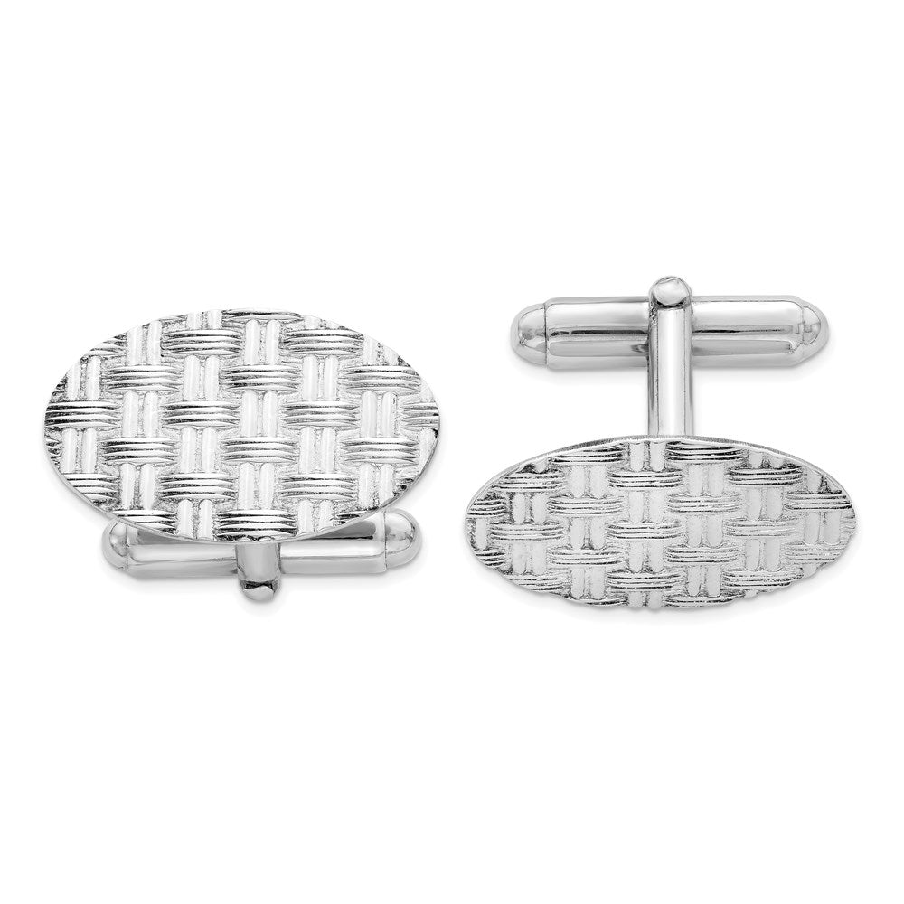 Sterlingsilber Rhodiniert Manschette Knöpfe