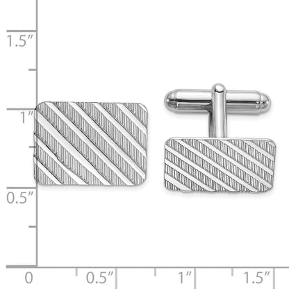 Sterlingsilber Rhodiniert Manschette Knöpfe
