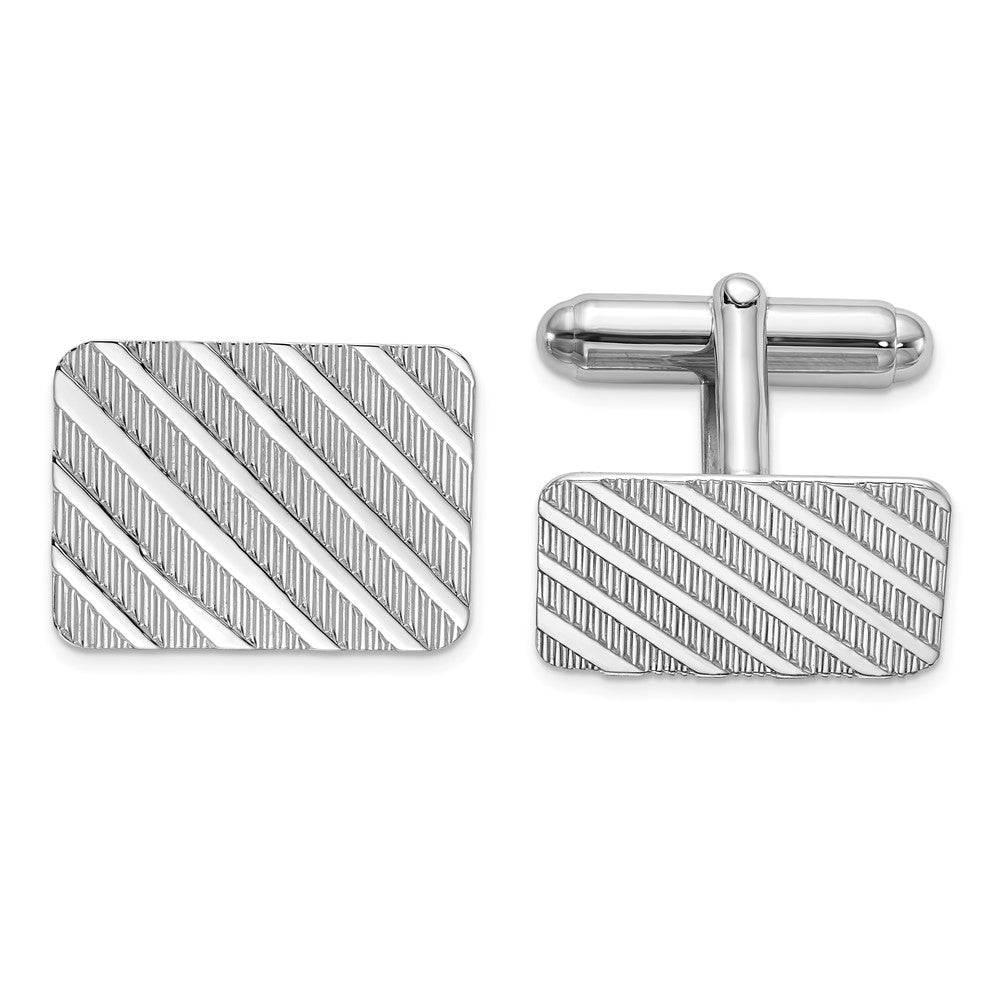 Sterlingsilber Rhodiniert Manschette Knöpfe
