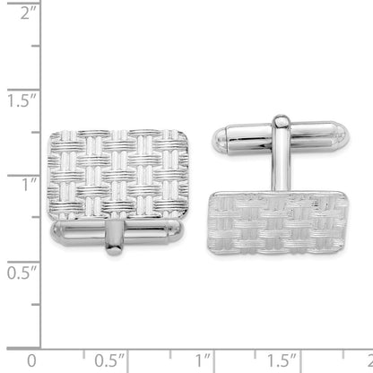 Sterlingsilber Rhodiniert Manschette Knöpfe