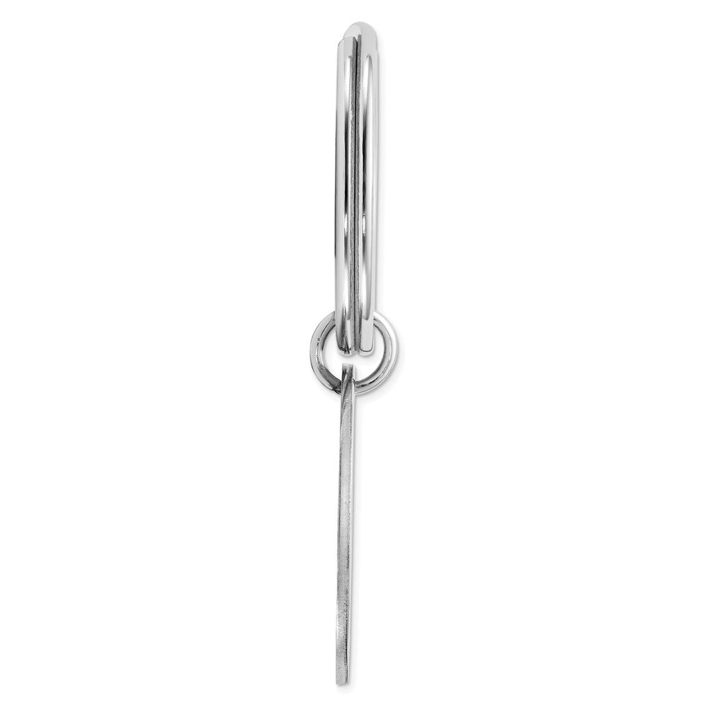 Sterlingsilber Rhodiniert Key Ring