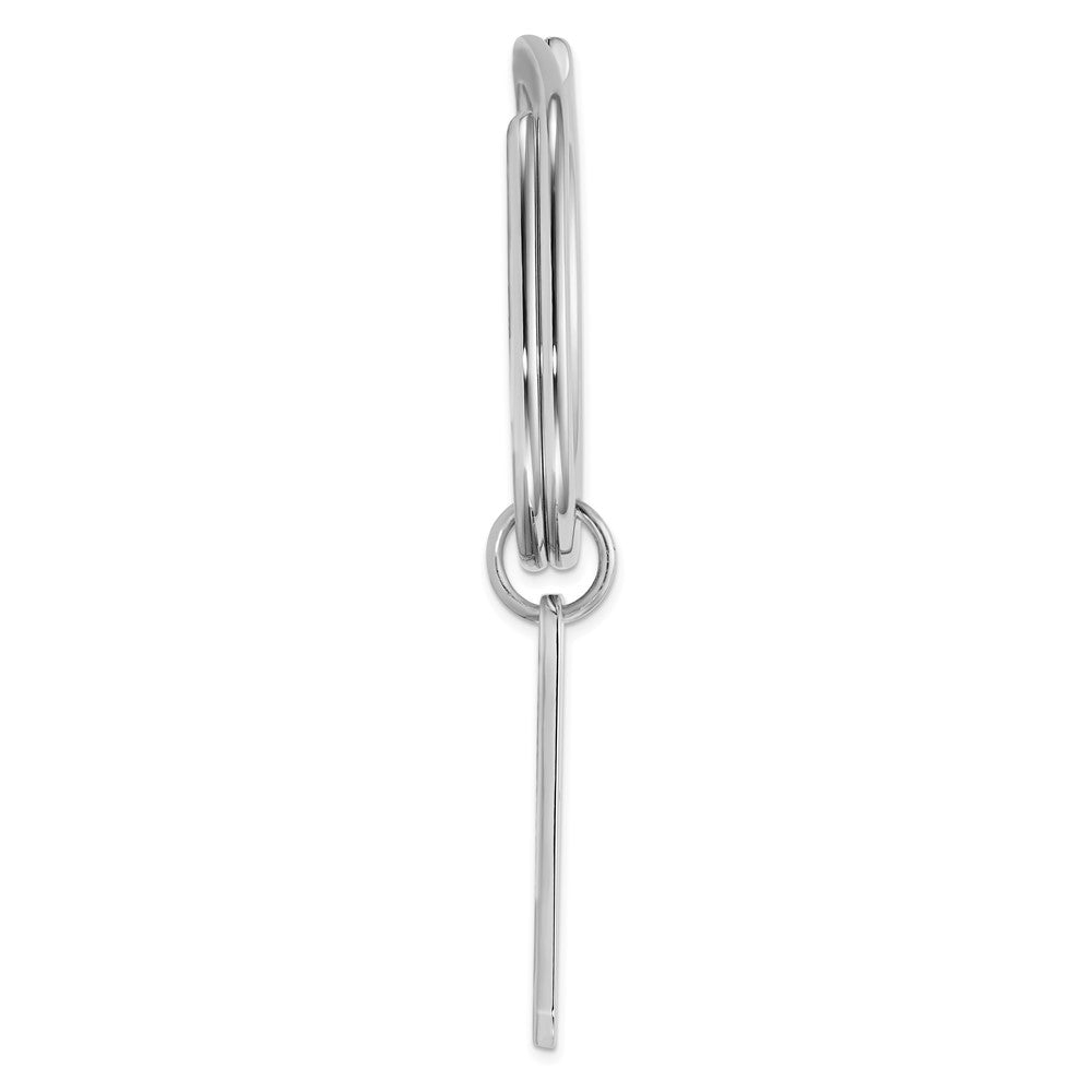 Sterlingsilber Rhodiniert Key Ring