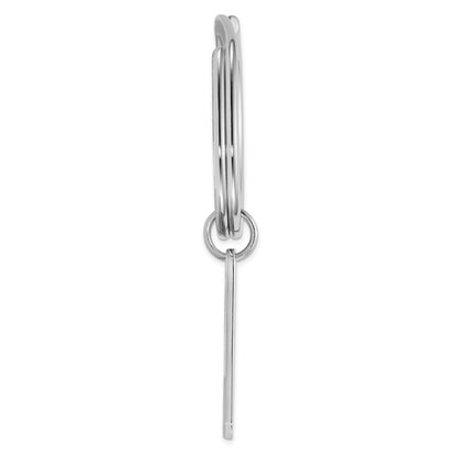 Sterlingsilber Rhodiniert Key Ring