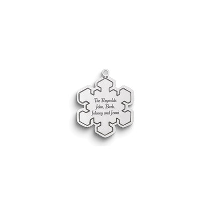 Sterlingsilber Rhodiniert Weihnachten Schneeflocke Ornament