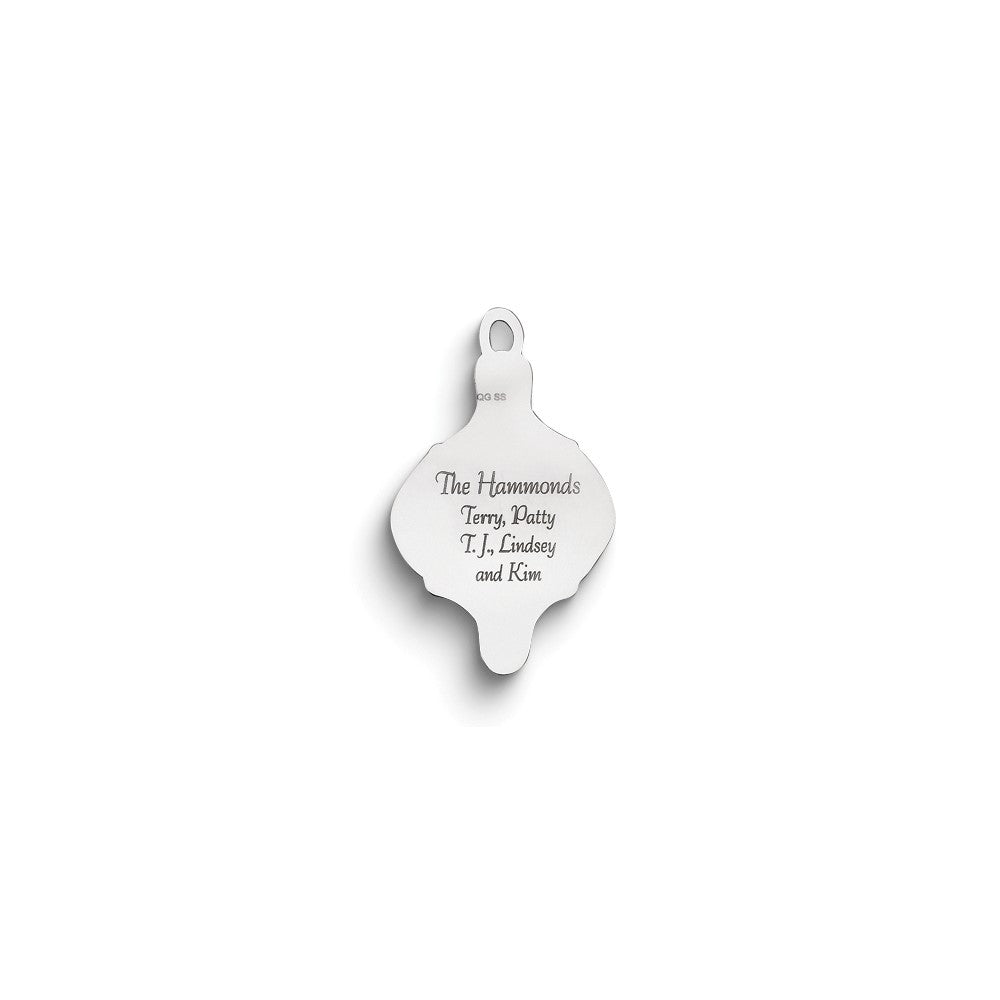 Sterlingsilber Rhodiniert Weihnachten Ornament