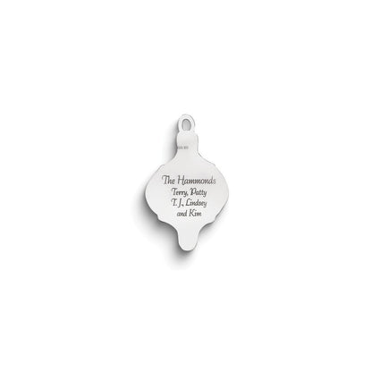 Sterlingsilber Rhodiniert Weihnachten Ornament