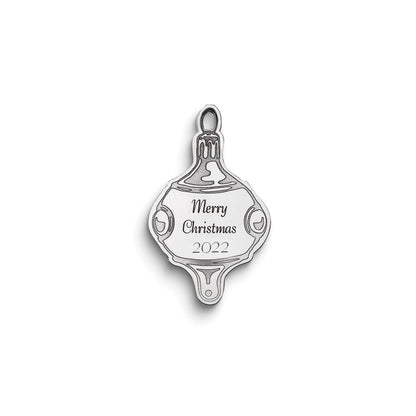Sterlingsilber Rhodiniert Weihnachten Ornament