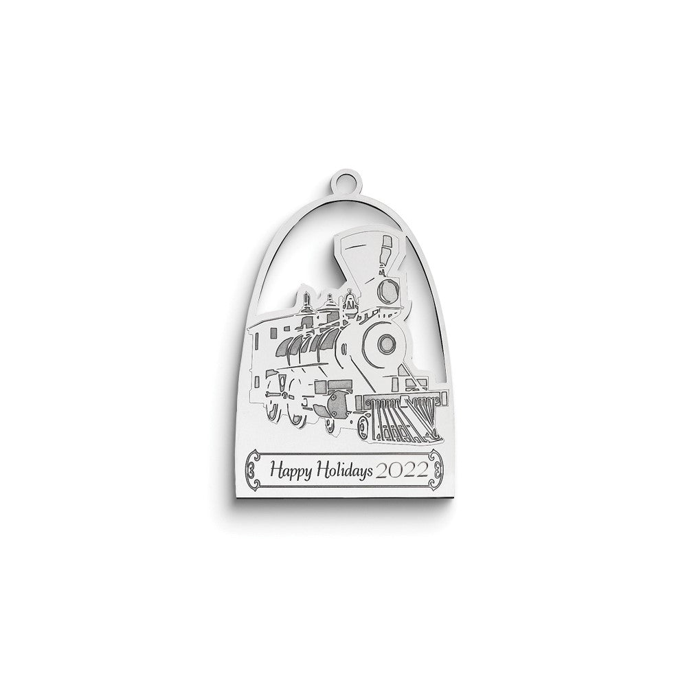 Sterlingsilber Rhodiniert Weihnachten Zug Ornament