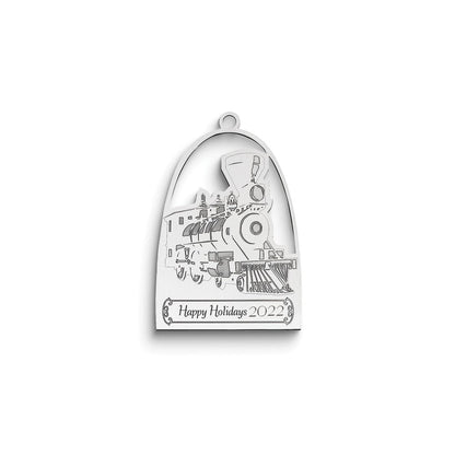 Sterlingsilber Rhodiniert Weihnachten Zug Ornament
