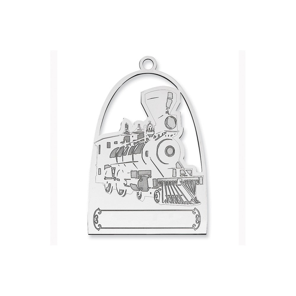 Sterlingsilber Rhodiniert Rohling Weihnachten Zug Ornament