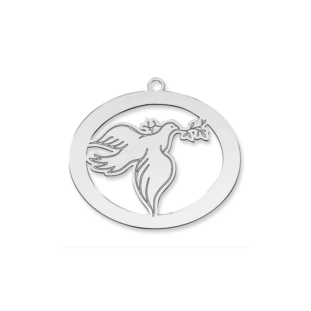 Sterlingsilber Rhodiniert Rohling Weihnachten Taube Ornament
