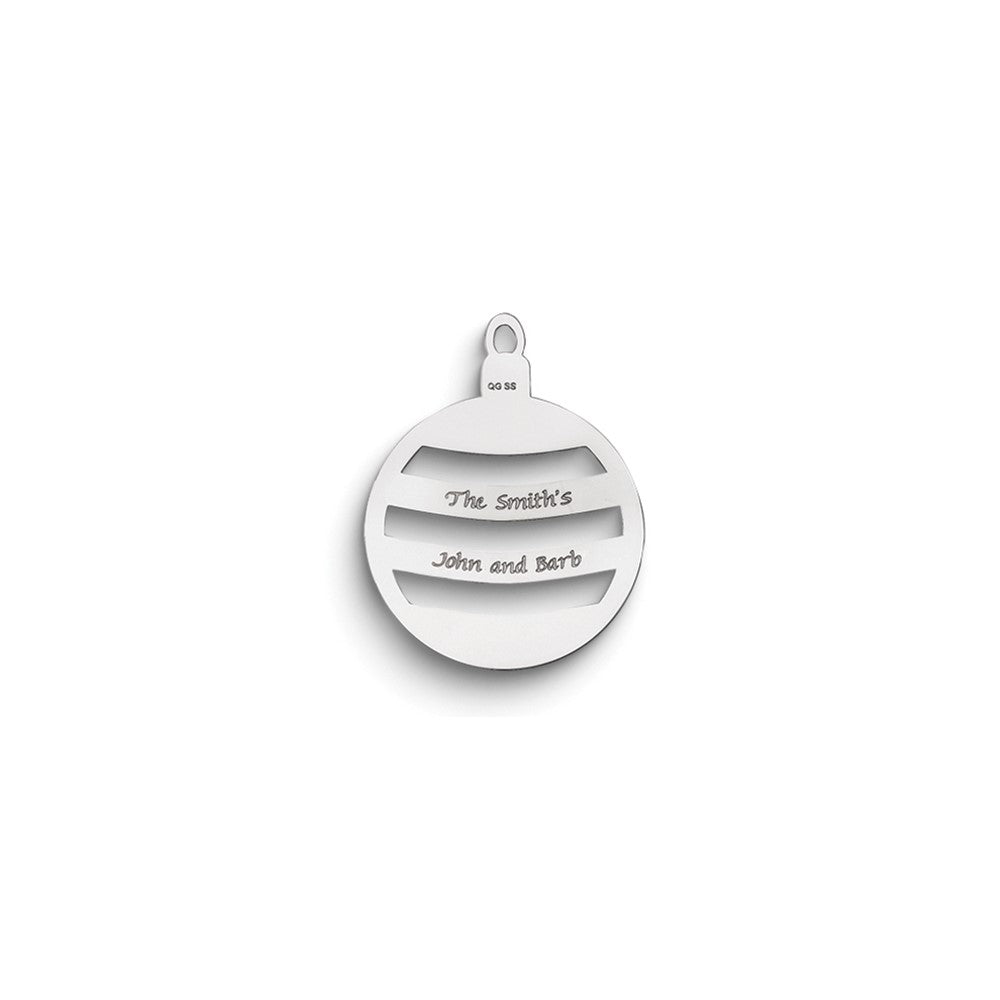 Sterlingsilber Rhodiniert Weihnachten Ornament