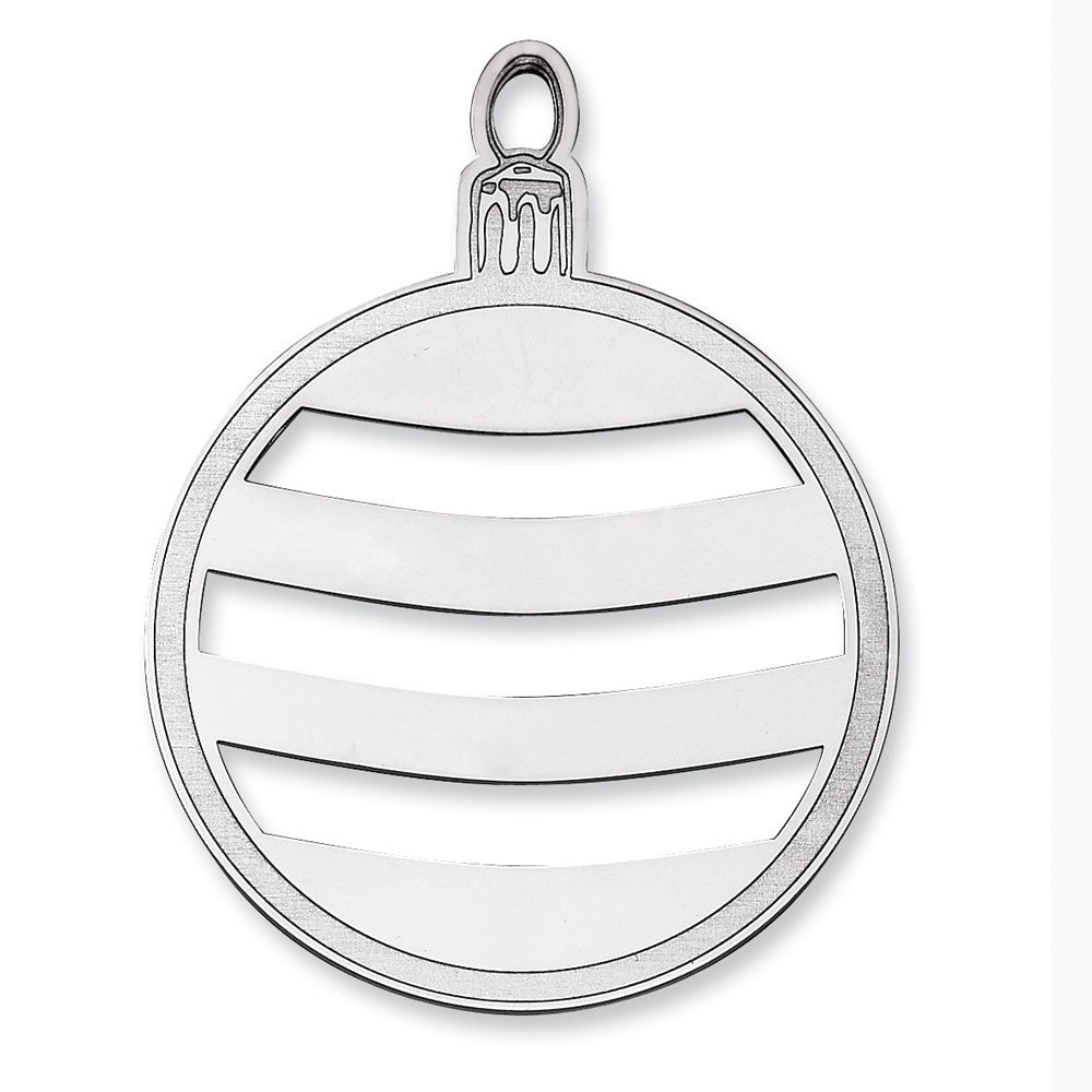 Sterlingsilber Rhodiniert Rohling Weihnachten Ornament