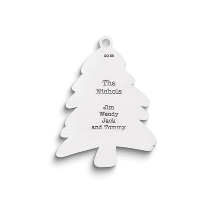 Sterlingsilber Rhodiniert Weihnachten Baum Ornament
