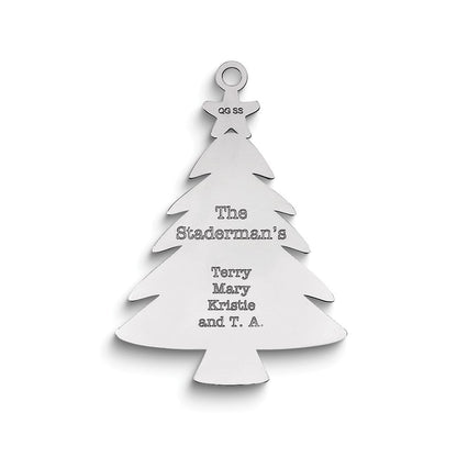 Sterlingsilber Rhodiniert Weihnachten Baum Ornament