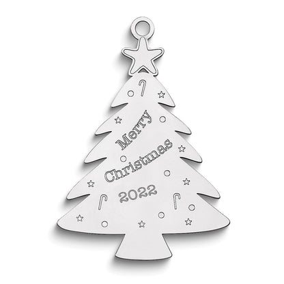 Sterlingsilber Rhodiniert Weihnachten Baum Ornament