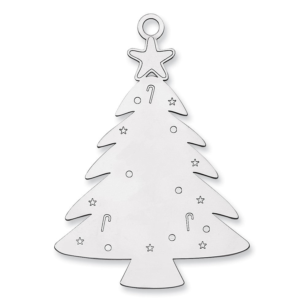 Sterlingsilber Rhodiniert Rohling Weihnachten Baum Ornament