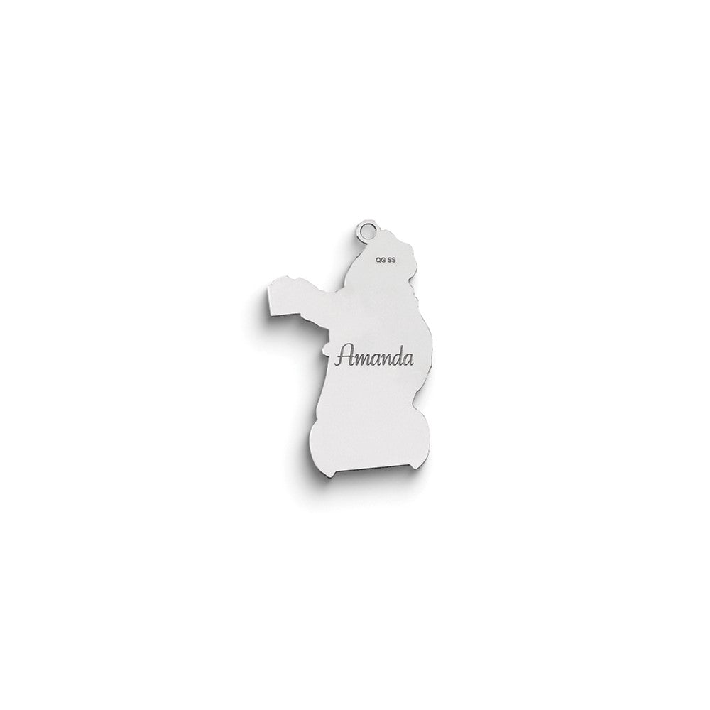 Sterlingsilber Rhodiniert Weihnachten Santa Ornament