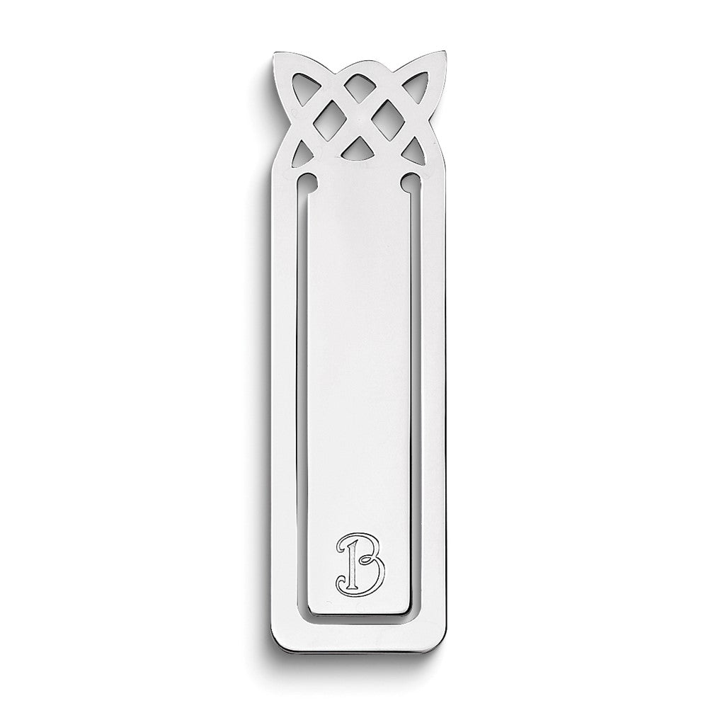 Sterlingsilber Rhodiniert Knoten Design Book Mark