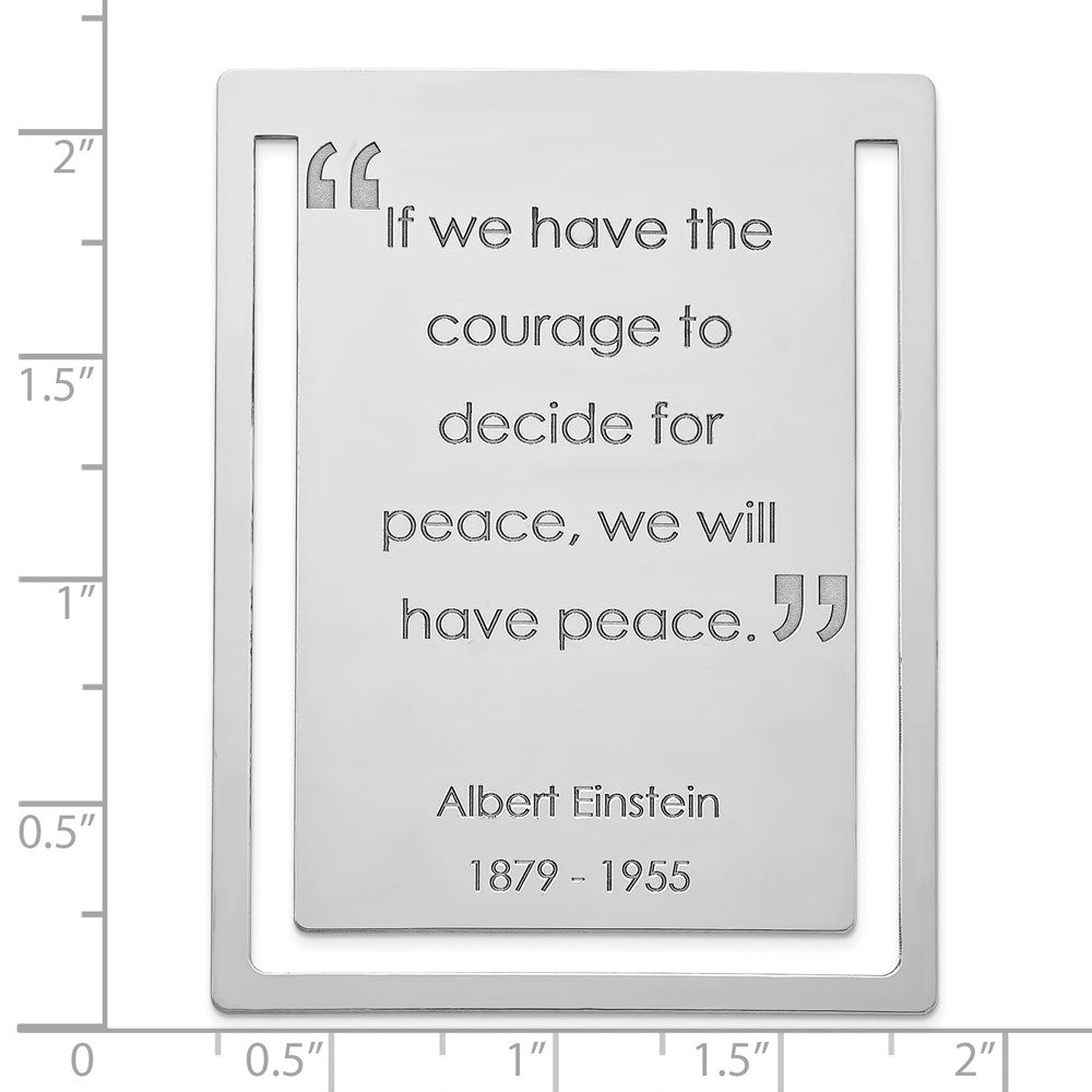 Sterlingsilber Albert Einstein Quote Bookmark