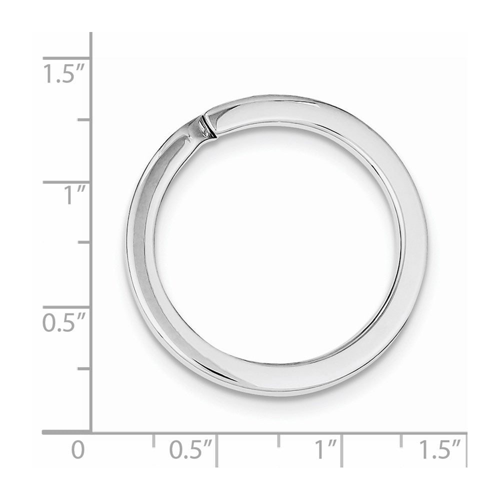 Sterlingsilber Rhodiniert Mittel Key Ring