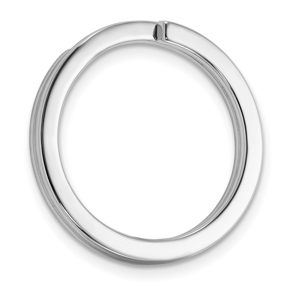 Sterlingsilber Rhodiniert Mittel Key Ring