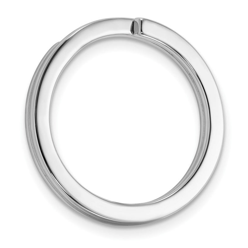 Sterlingsilber Rhodiniert Mittel Key Ring