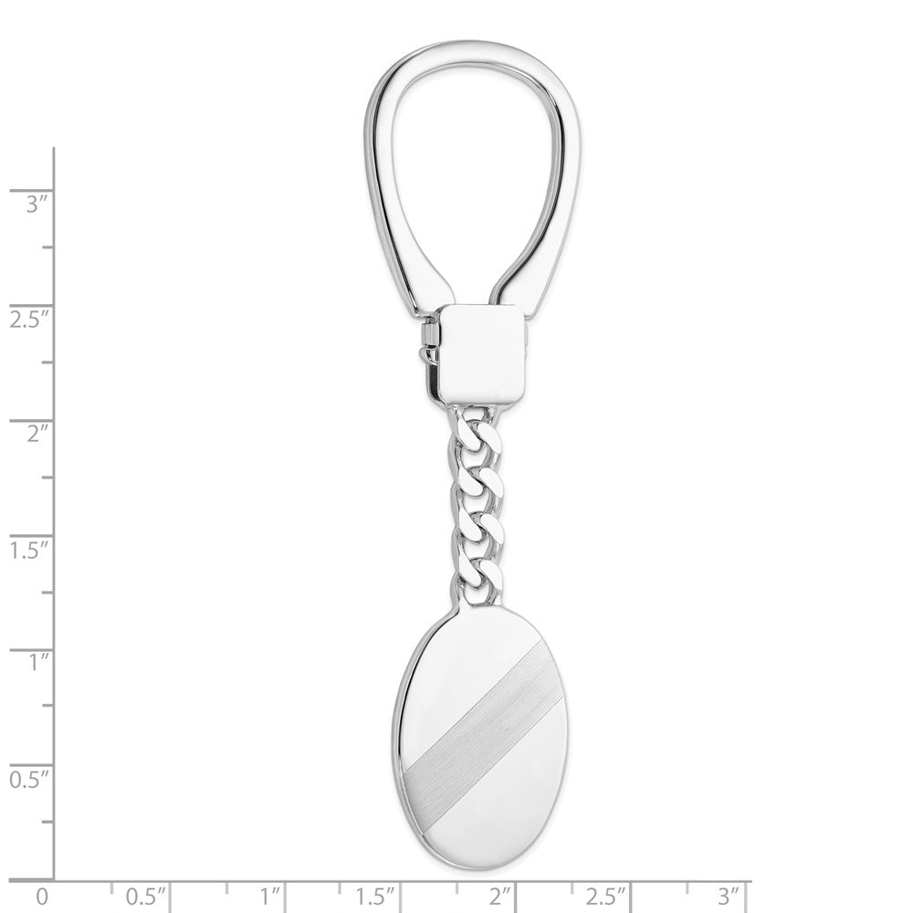 Sterlingsilber Rhodiniert Gebürstet & Poliert Key Kette