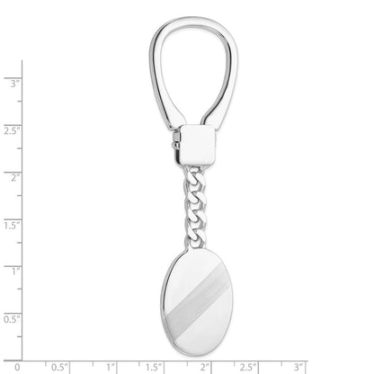 Sterlingsilber Rhodiniert Gebürstet & Poliert Key Kette