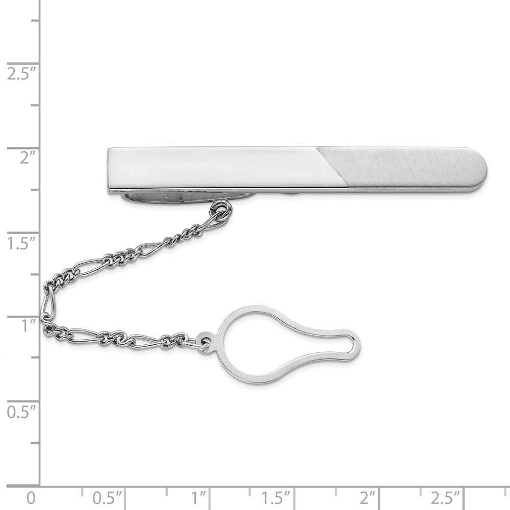 Sterlingsilber Rhodiniert Krawatten Klammer