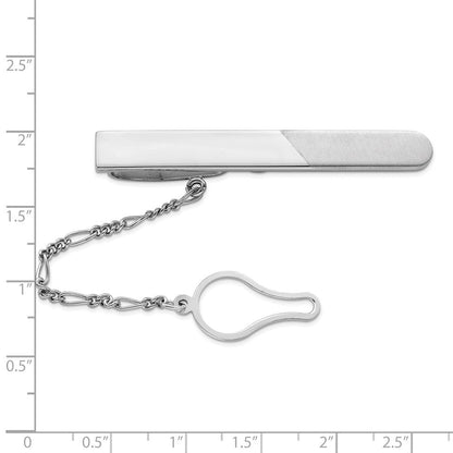 Sterlingsilber Rhodiniert Krawatten Klammer
