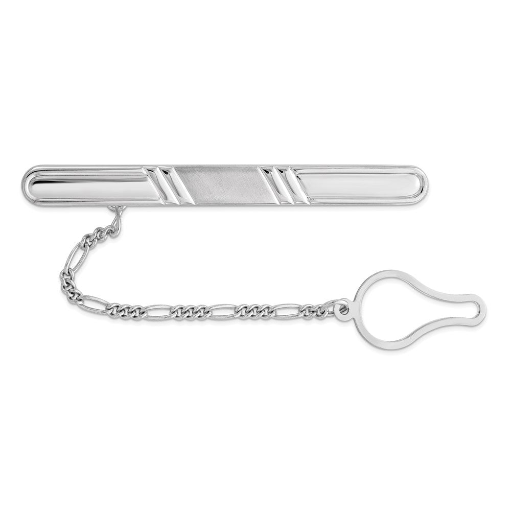 Sterlingsilber Rhodiniert Krawatten Klammer