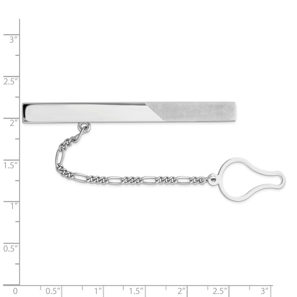 Sterlingsilber Rhodiniert Krawatten Klammer