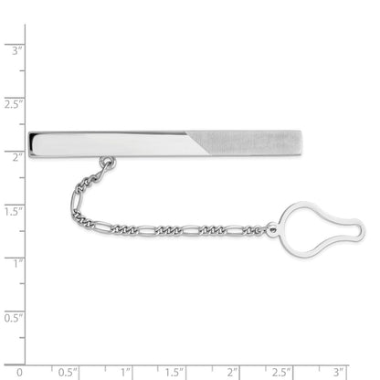 Sterlingsilber Rhodiniert Krawatten Klammer