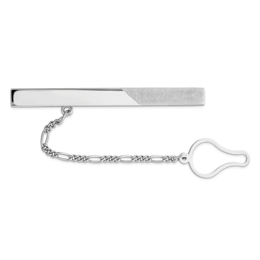 Sterlingsilber Rhodiniert Krawatten Klammer