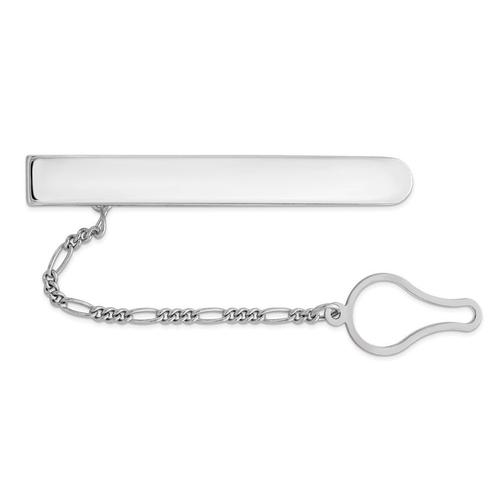 Sterlingsilber Rhodiniert Krawatten Klammer