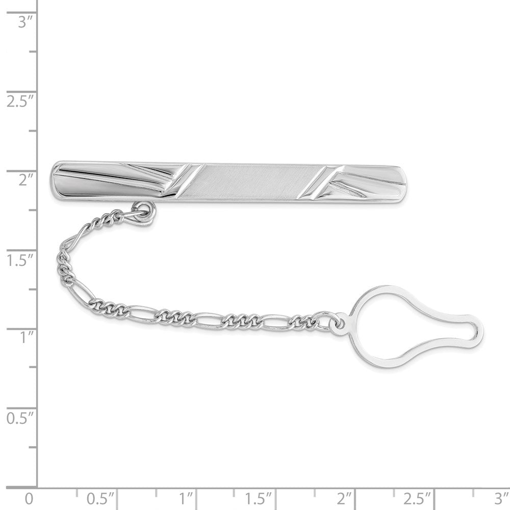 Sterlingsilber Rhodiniert Krawatten Klammer
