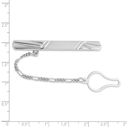 Sterlingsilber Rhodiniert Krawatten Klammer