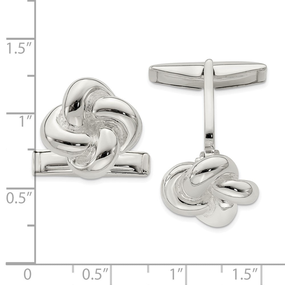 Sterlingsilber Knoten Manschettenknöpfe