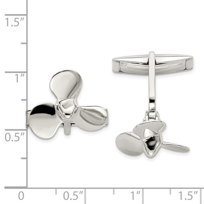 Sterlingsilber Propeller Manschette Knöpfe