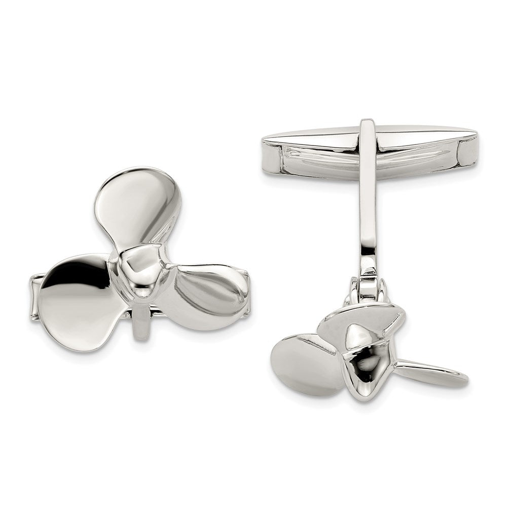 Sterlingsilber Propeller Manschette Knöpfe