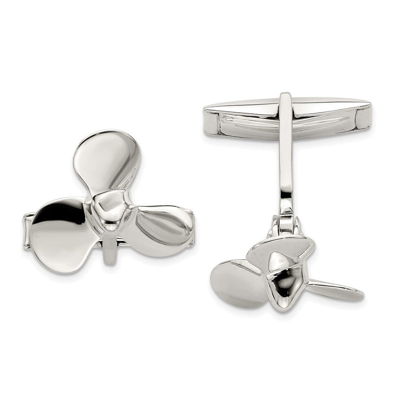 Sterlingsilber Propeller Manschette Knöpfe