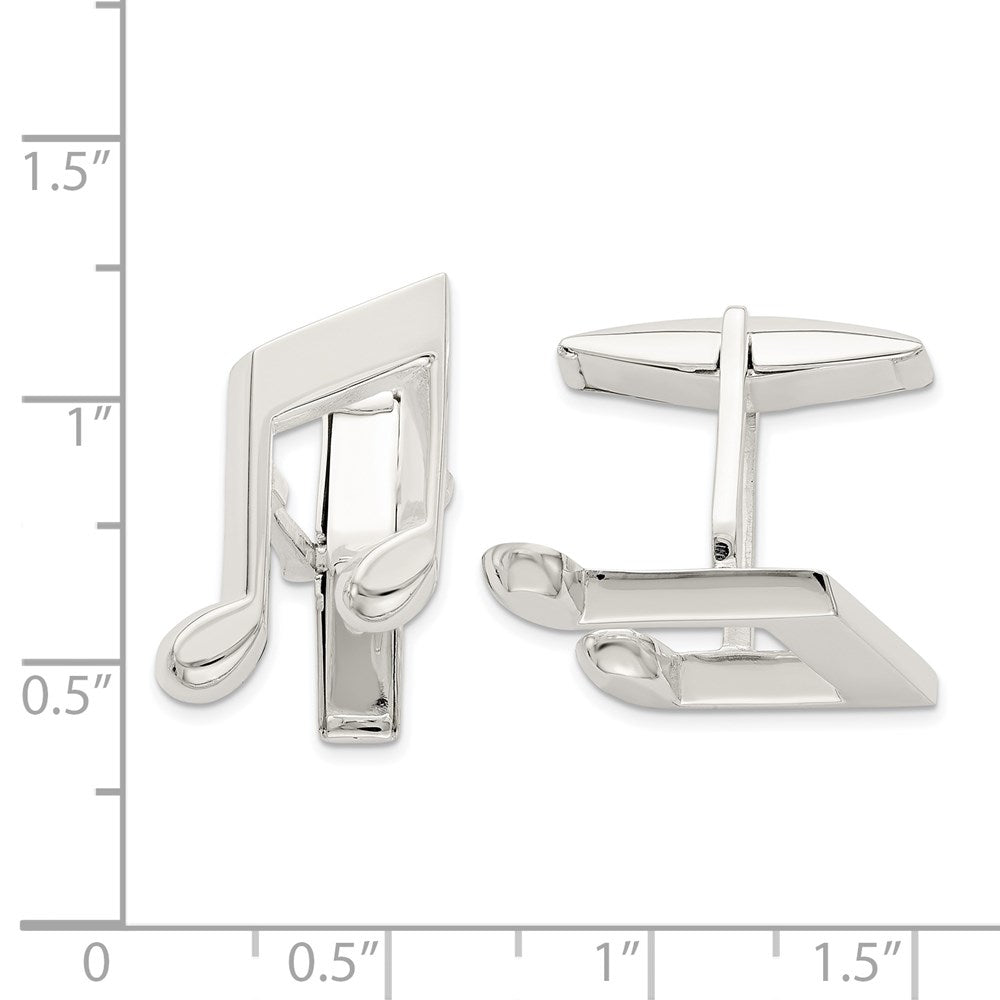 Sterlingsilber Musik Note Manschette Knöpfe