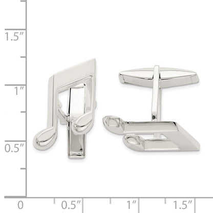 Sterlingsilber Musik Note Manschette Knöpfe