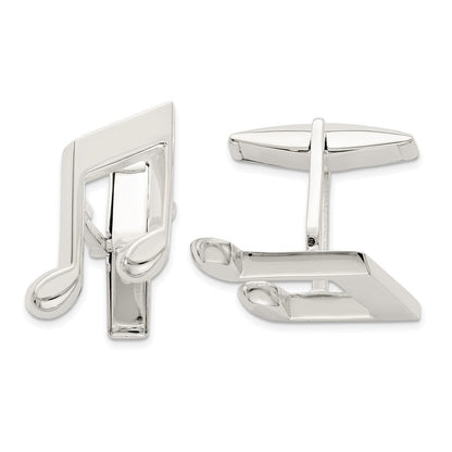 Sterlingsilber Musik Note Manschette Knöpfe