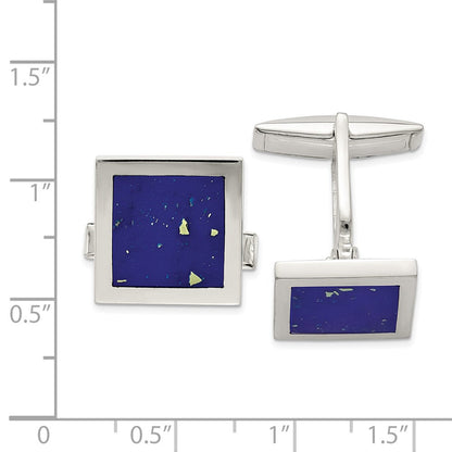 Sterlingsilber Lapis Manschette Knöpfe